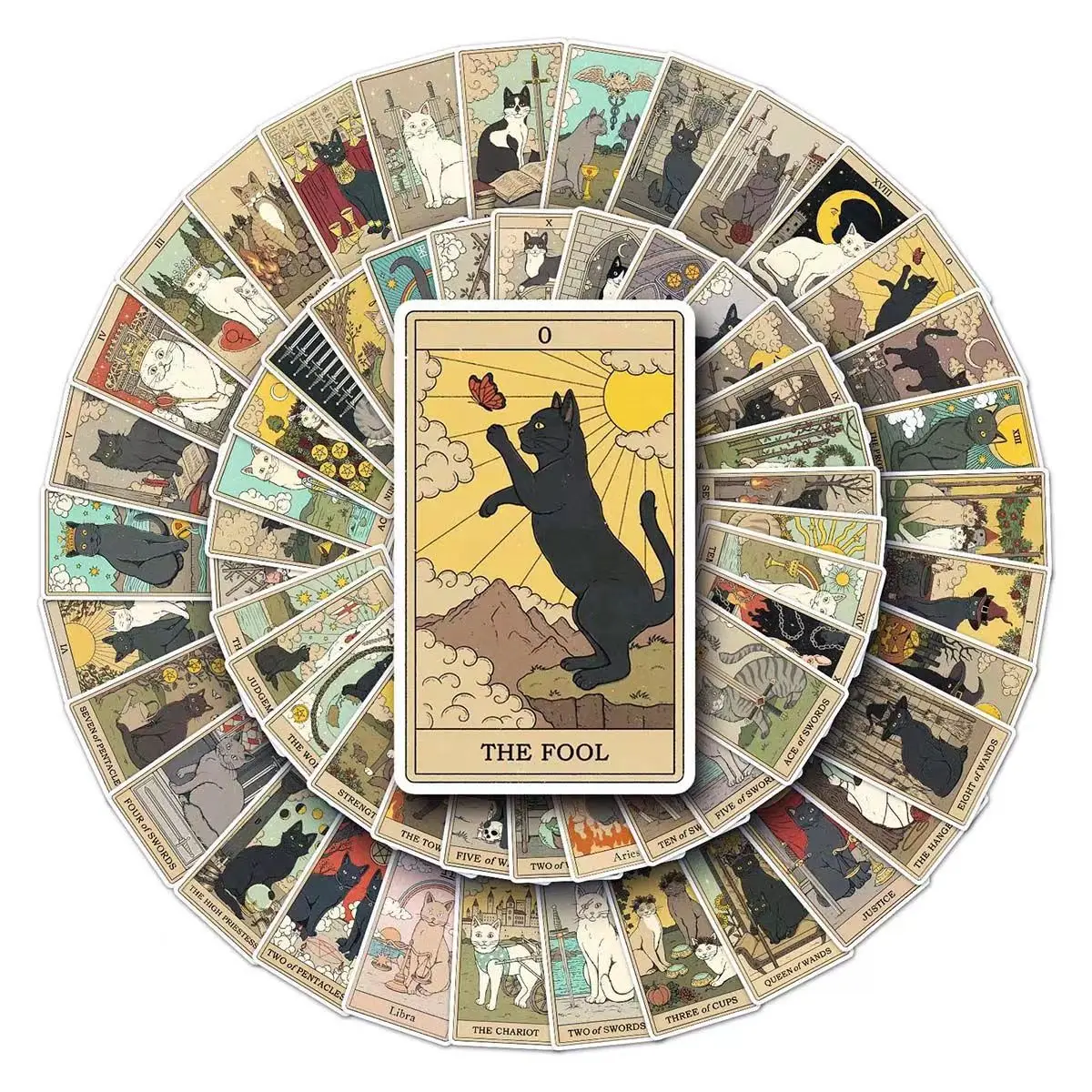 Tarot Card Graffiti Stickers Cartoon Stickers Diy Water Cup Phone Case Notebook Skateboard Decor Stickers Decals Stickers