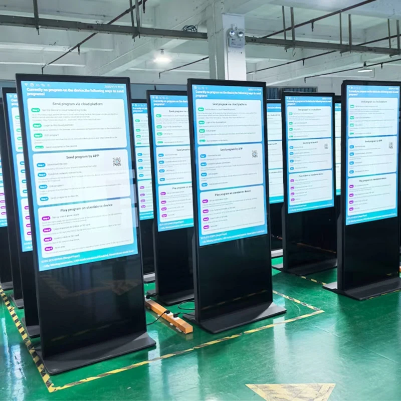 Pemutar Video Totem Layar Digital Signage LCD Vertikal Definisi Tinggi dengan Layar Sentuh Definisi Tinggi