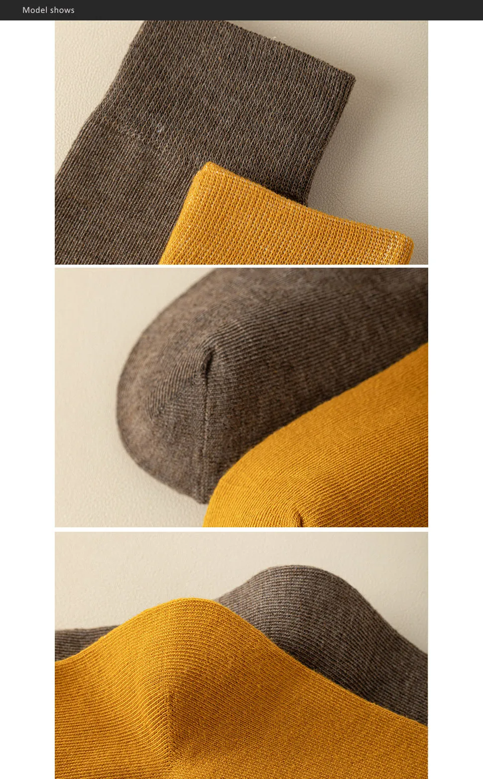 5 Paar Damenstrümpfe aus Baumwolle, einfarbig, schweißabsorbierend, atmungsaktiv, lange Crew-Socken, Kompressionsstrümpfe für Studentinnen, unterhalb des Knies, Wadensocken – Detail 6