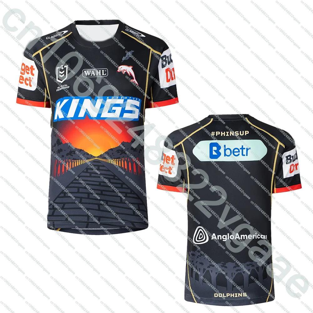 

Rugby Jersey Boys Tracksuit Sportwear Home Clothes Tee Men T Shirt Breathable Top Gift Dolphins 2025 Mens ANZAC Round Jersey New