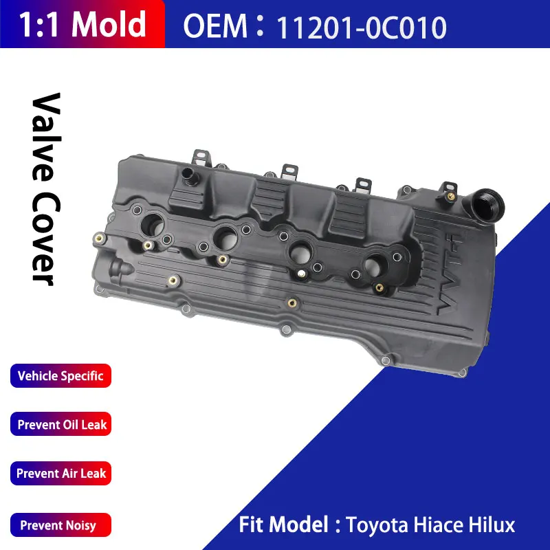 Engine Valve Cover 112010C010 and Gasket For Toyota Innova Hiace Hilux Dyna ToyoAce Replace # 11201-0C010