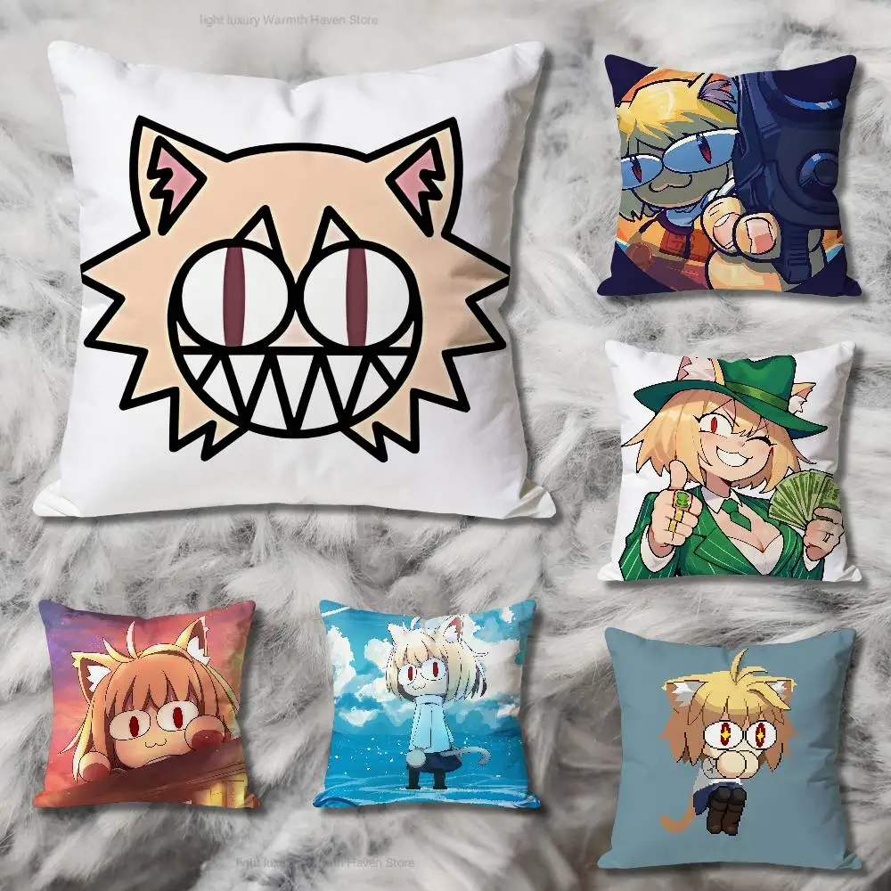 

Cute N-Neco A-Arc Various Sizes Square Pillow Case For Car Home Bedchamber Decor Custom Valentine gift