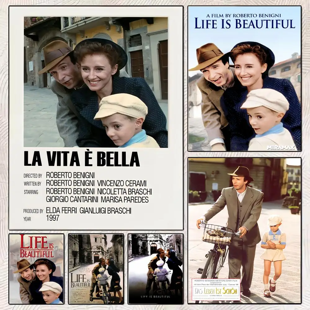 Film L-La vita e b-bella Painting Calligraphy Stylish Canvas Poster Wall Art for Living Room Bedroom Office Home Decor