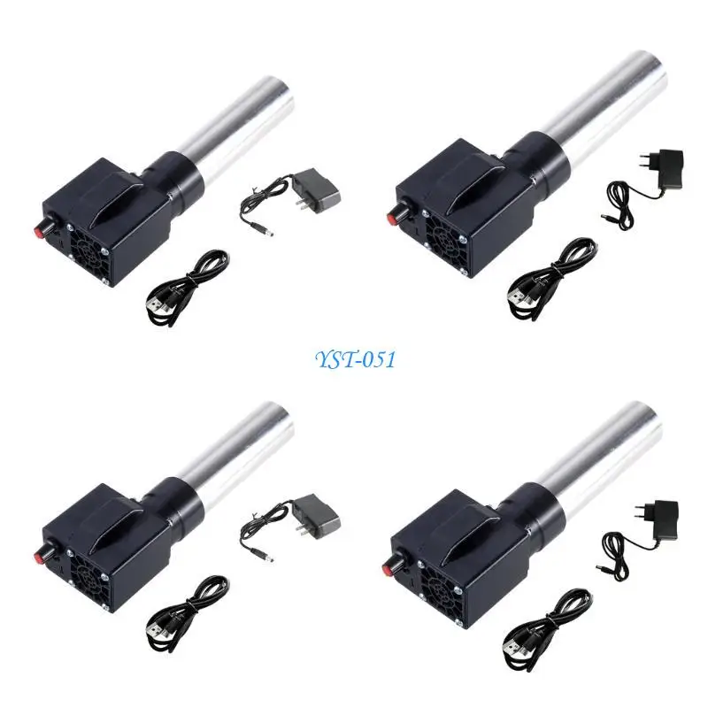 E15A 12V Kipas BBQ Unggun Kompor Blower Udara Kecepatan Variabel untuk Piknik Luar Ruangan Berkemah Memasak Barbekyu