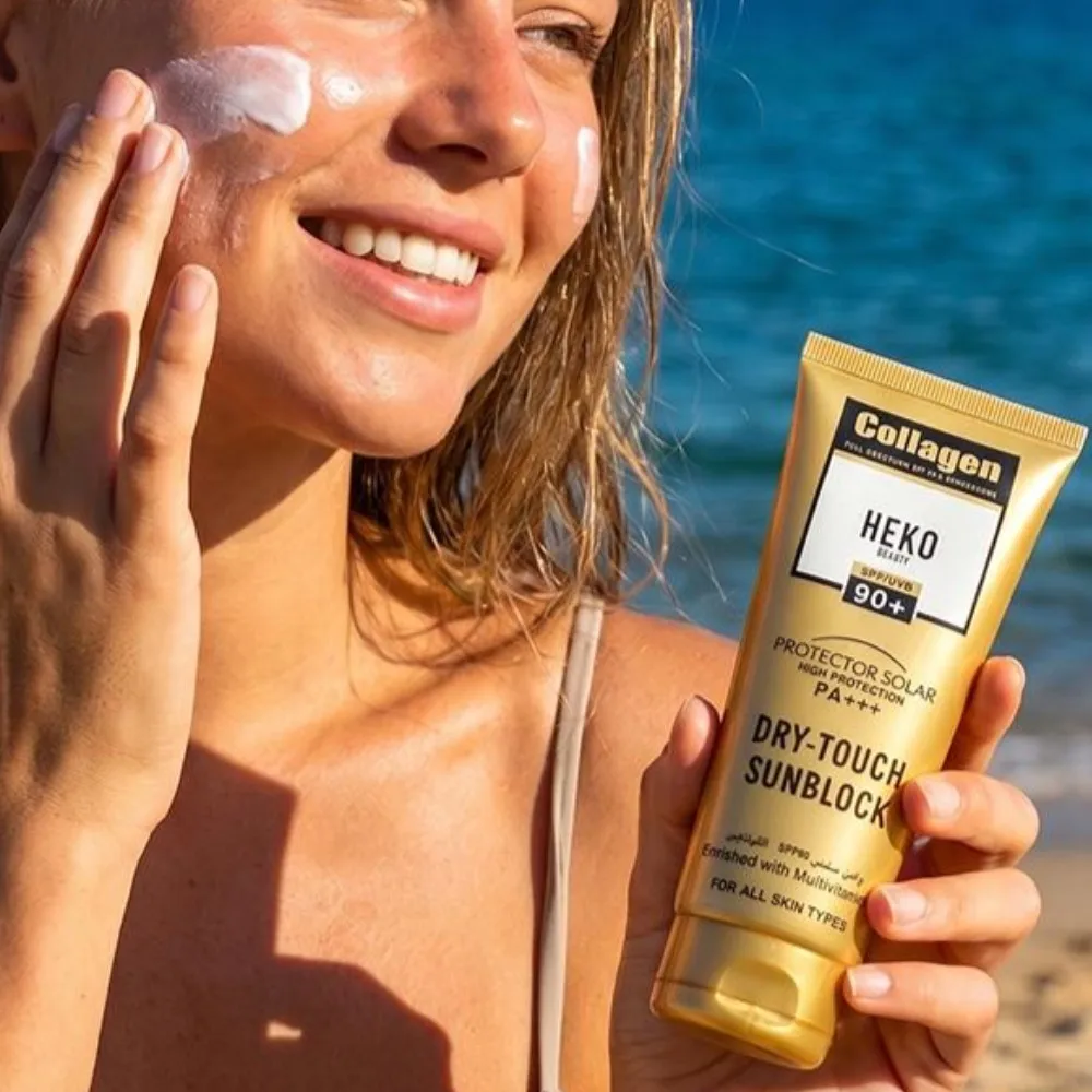 Protetor Solar Leve com Colágeno SPF90, Alta Proteção UV, Protetor Solar Facial e Corporal, Hidratante para a Pele, Loção Solar Refrescante Unissex