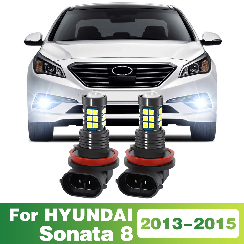 2x LED Lamp Car Front Fog Light For HYUNDAI Sonata 8 2013 2014 2015 Accessories Enhance Visibility In Adverse Weather Conditions