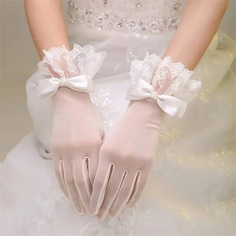 Costume Princess Pageant Gloves for First Communion Wedding Flower Girl Halloween Tea Party