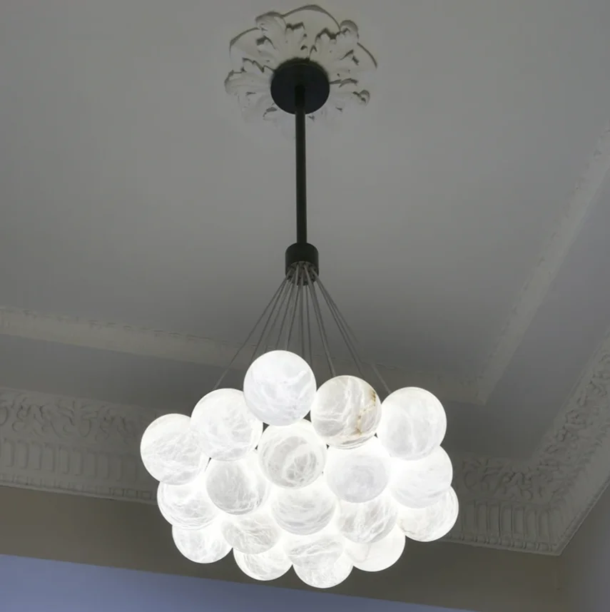 

Modern Minimalist Style Interior Creative Lighting Decorative Lamps High Quality Imitated Marble Chandelier