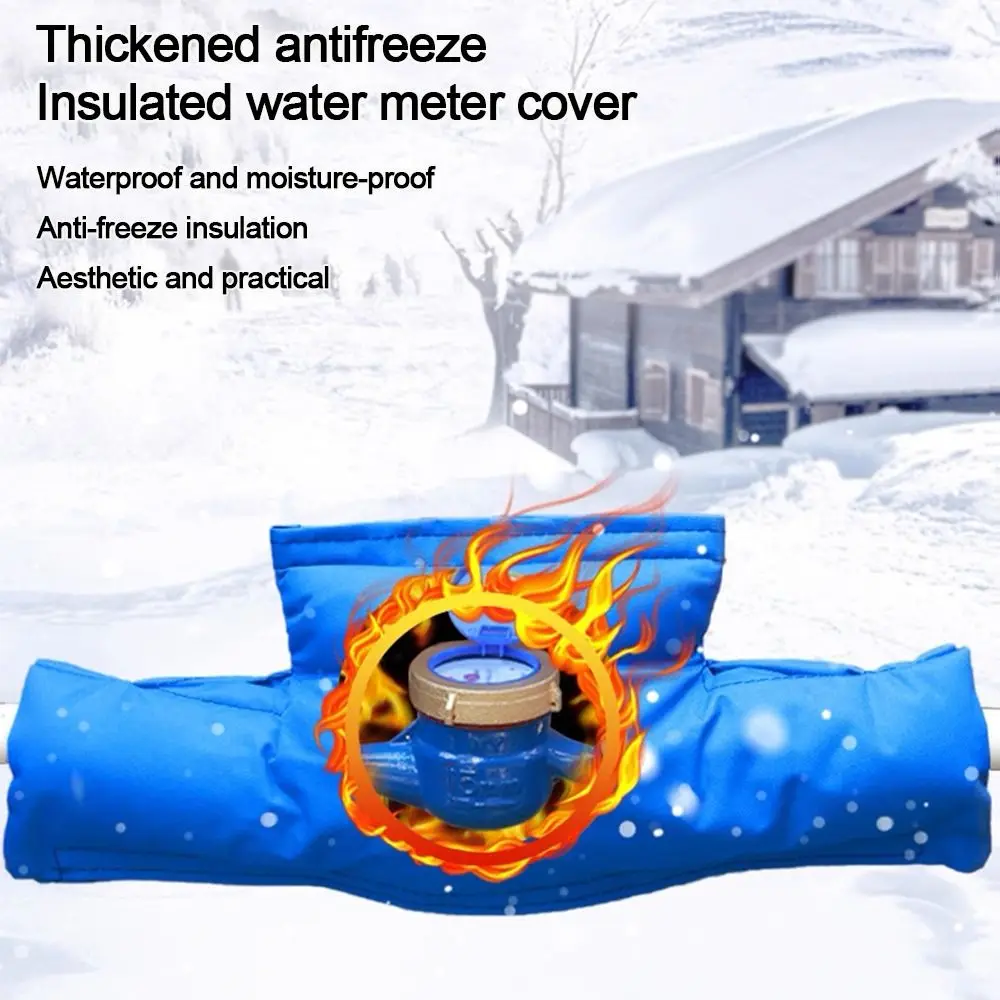 New Double Sided Waterproof Water Meter Insulation Cover 3 Way Detachable Sprinkler Valve Cover Blue Antifreeze Cover Outdoor