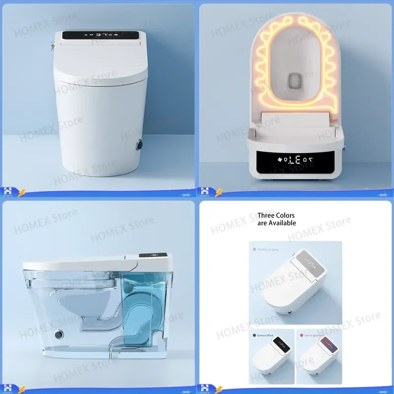 Modern Luxury Smart Toilet Self Cleaning Bidet with Remote Control Newly Designed Bathroom Intelligent WC Seat Auto Flush