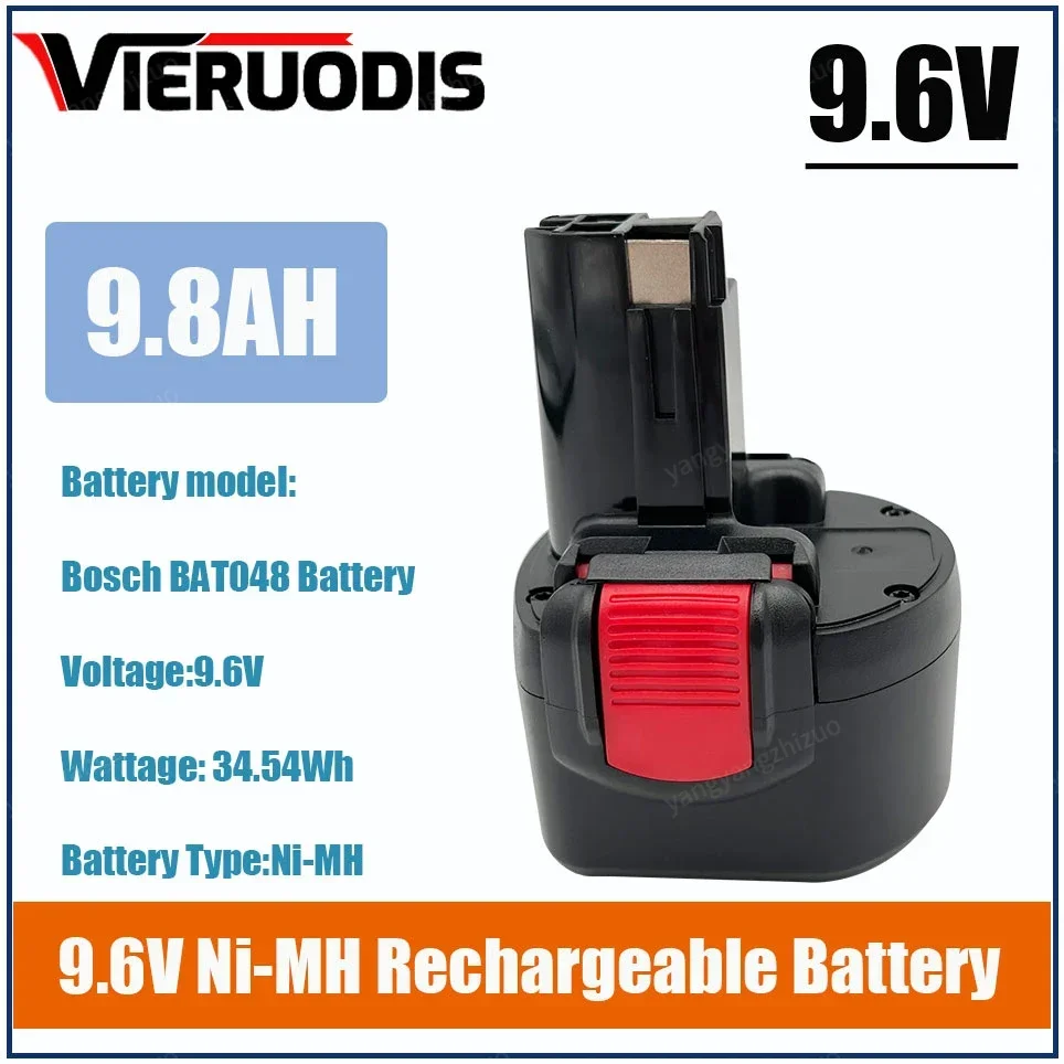 

For Bosch 9.6V 4.8AH 6.8AH 9.8AH Rechargeable Ni-MH Battery BAT048 BAT100 BAT119 BH984 BPT1041 GSR GDR Power Tools Battery