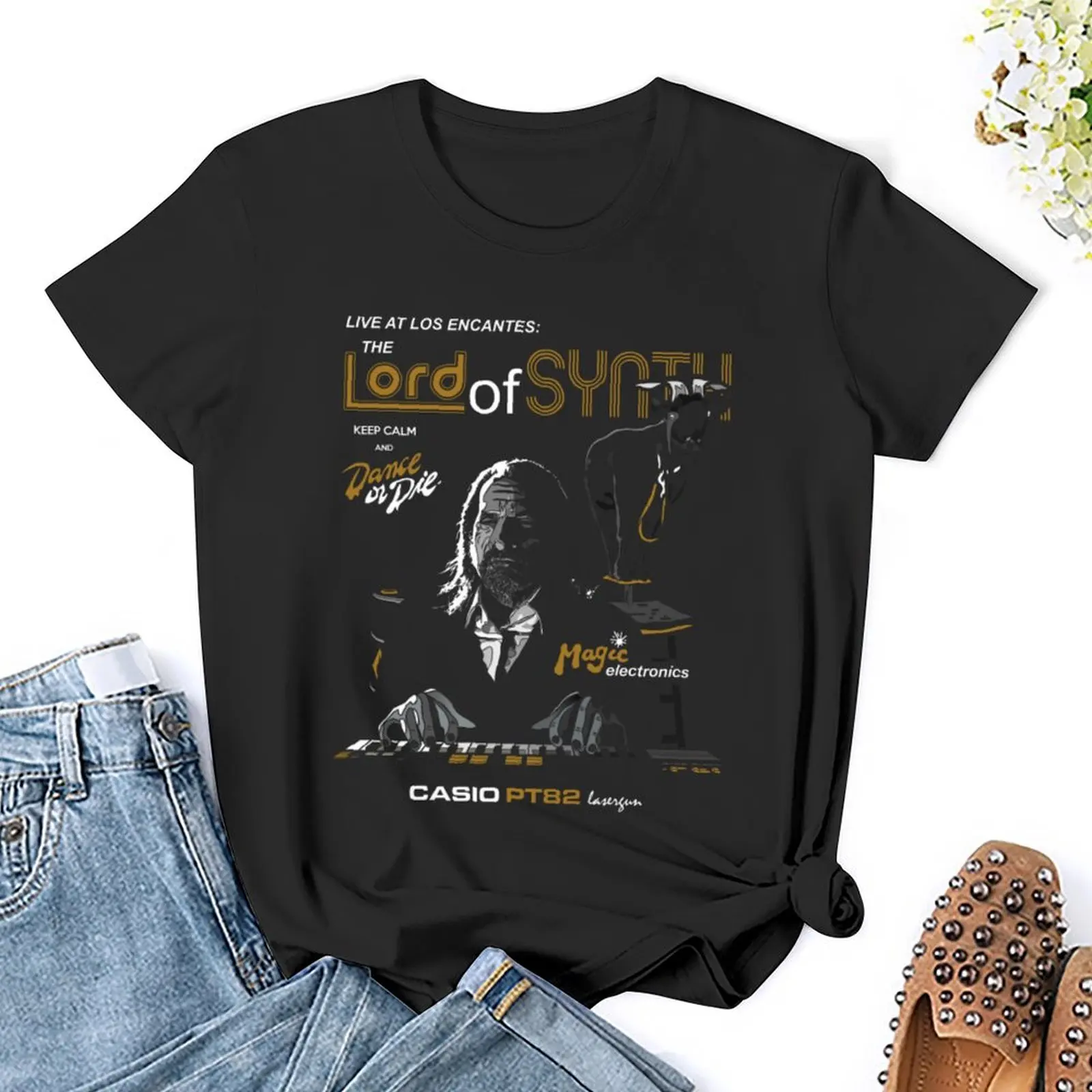 The Lord of Synth T-Shirt female hippie clothes tops cropped t shirts for Women