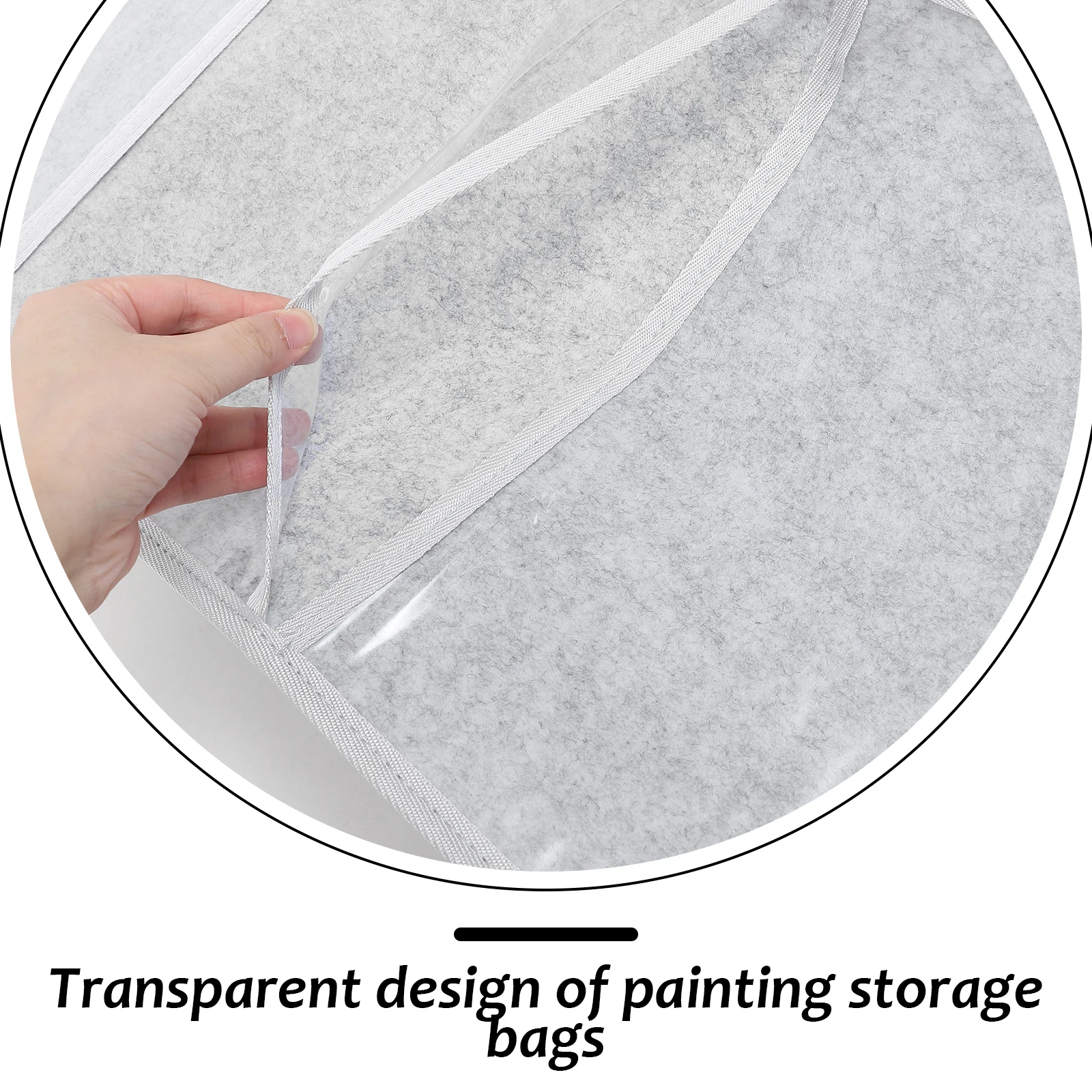 

Painting Storage Bag Hanging Organizer For Home Kindergarten Non-Woven Transparent Design Wall Door Hanging Art