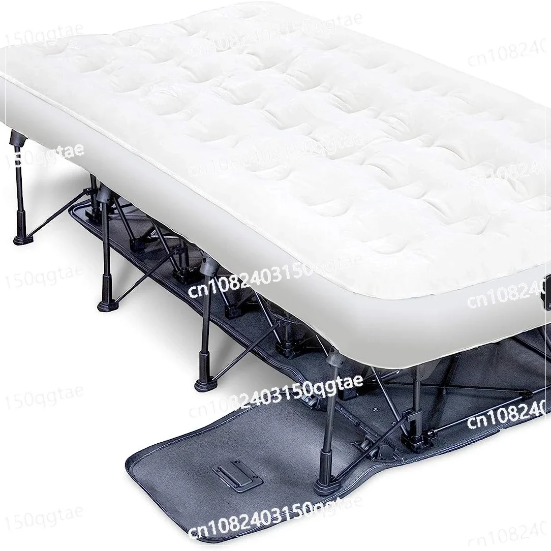 Self Inflating Inflatable Bed with Frame and Rolling Box, Suitable for Travel, Vacation, Camping, and Entertainment