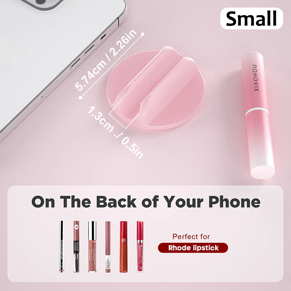 Grippopso Magnetic Cellphone Lipstick Holder Make Up Mirror Lip Blam Phone Stand For IPhone Samsung Universal Bracket,Small