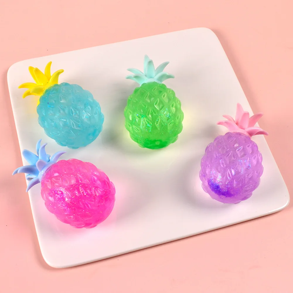 New Cute Funny Little Pineapple Maltose Fruit Squeeze Pinch Toy Adult Stress Relief Kids Gift Anti-Stress Vent Ball Slow Rebound