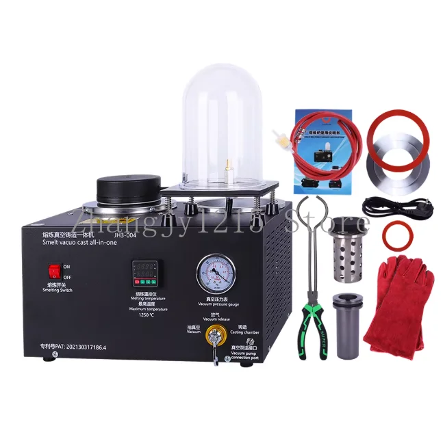 3-in-1 Jewelry Casting Machine Vacuum and Melting Equipment Refining Precious Metal Jewelry Casting Tool 1-3kg 220V/110V