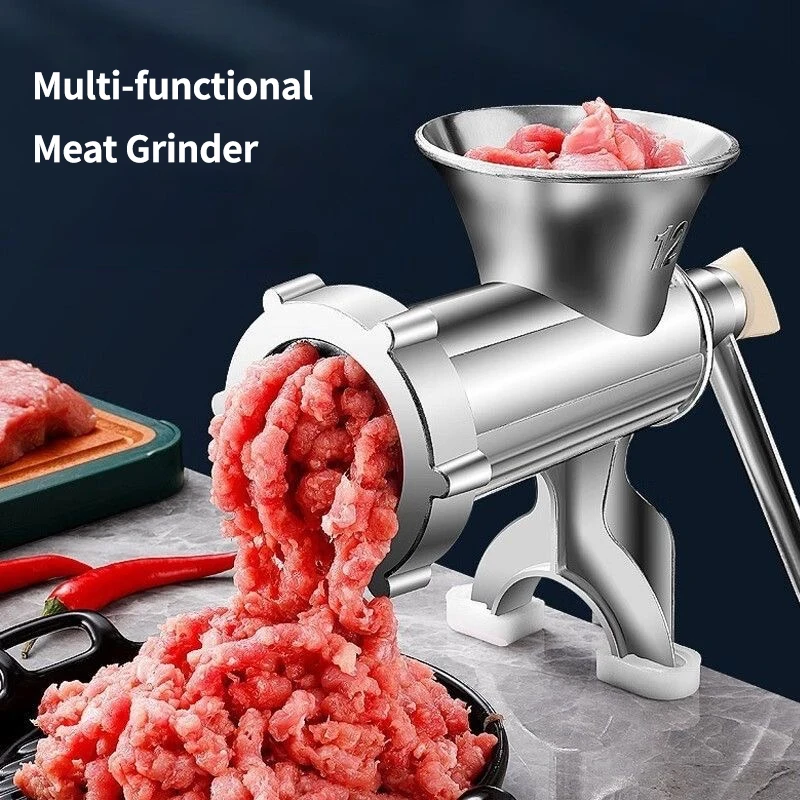 Stainless Steel Manual Meat Grinder Noodle Sausage Making Machine Food Processor Home Kitchen Cooking Tools Kitchen Gadgets