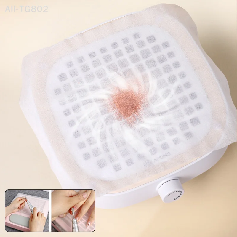 100/200 Sheets White Nail Art Dust Collector Filter Paper for Manicure Machine Accessories Replaceable Vacuum Filter Paper