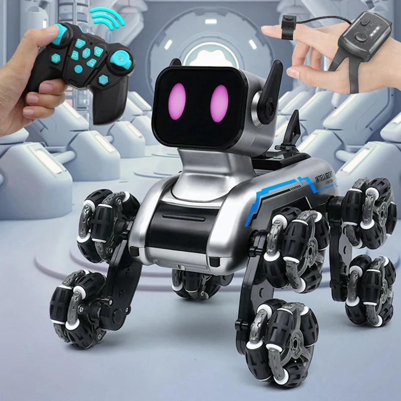 AS96-Kinder Smart Spielzeug Fernbedienung Roboter Hund Elektrische Roboter Hund Fernbedienung Auto Acht-Rad Stunt Roboter Hund