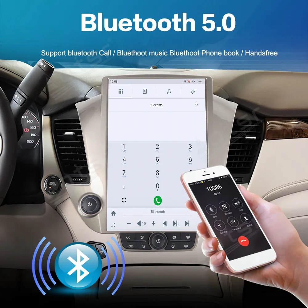 Car Multimedia Player Carplay Android 13,GPS Navigation 4G WiFi Stereo Screen Car Radio For Chevroler Tahoe GMC-YUKON 2015-2020