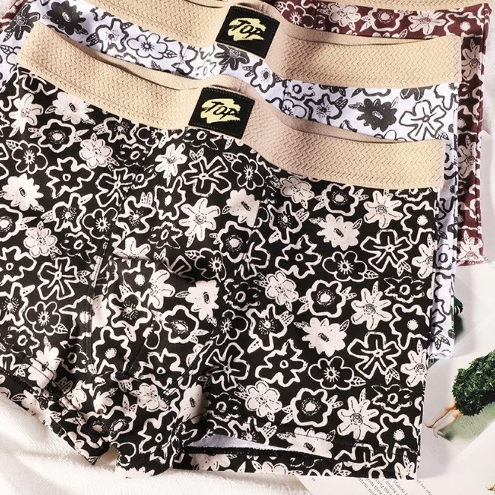 

Plus Size Vintage Man Boxer Briefs Vintage Floral Print Seamless Printed Panties Boxers Lingerie Underpants Underwear for Men