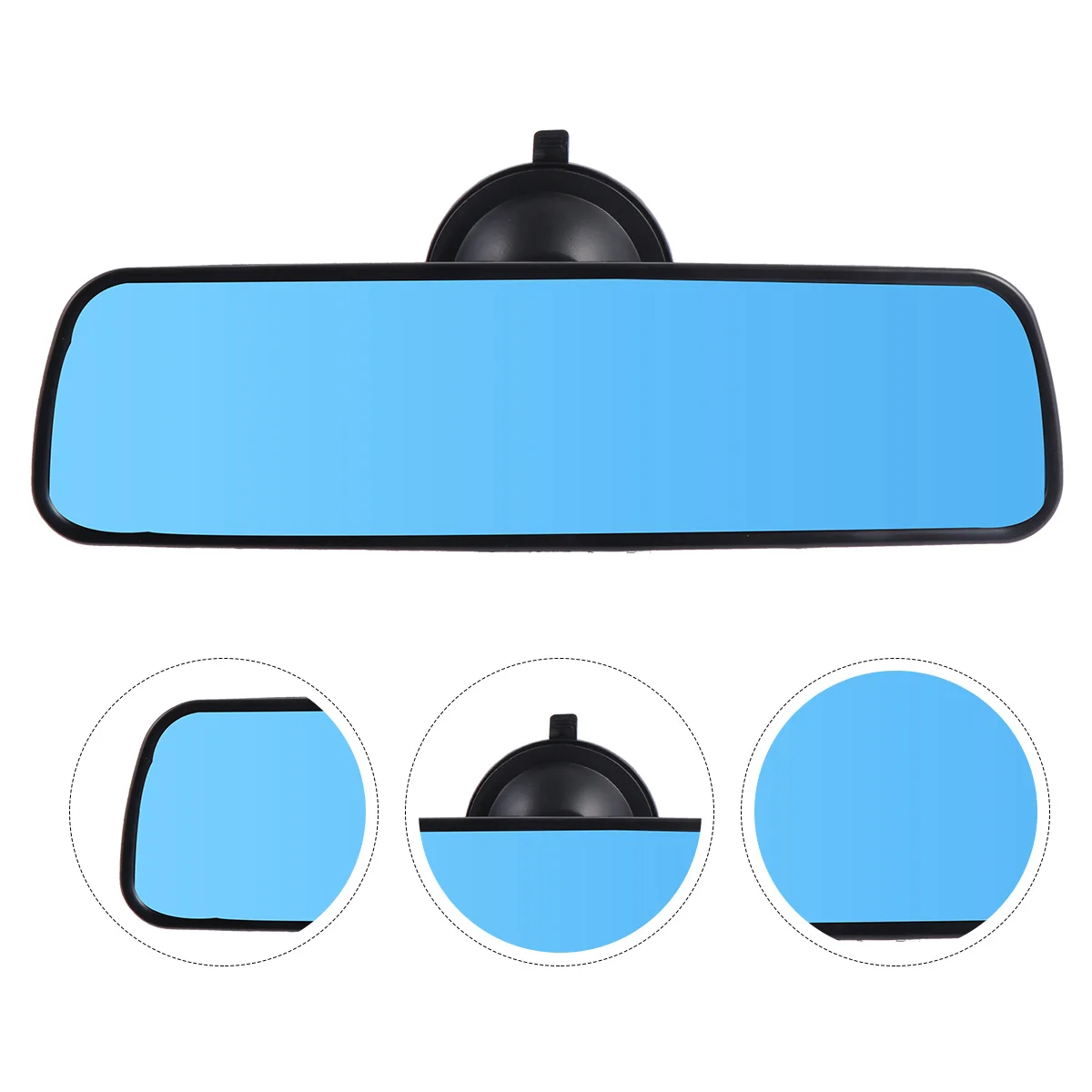 

Car Interior Mirror with Suction Mount Rotatable Wide View Anti Glare Blue Glass for Enhanced Visibility and Rear Seat