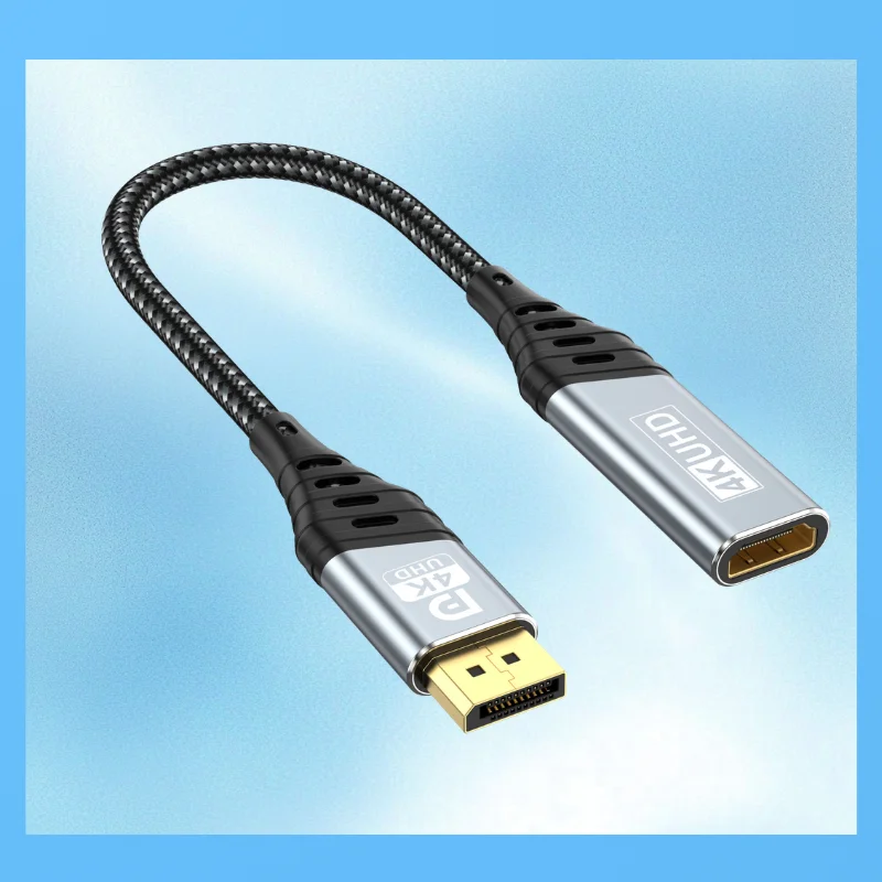 4K 30Hz DisplayPort to HDMI Cable, DP Male to HDMI Male Cord for Desktop Laptop HDTV Monitor
