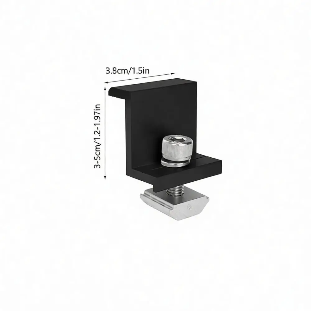 Aluminum Alloy Solar Hardware Black Pressure Clamps Photovoltaic Module Installation Kit Roof Fixed Bracket Support System
