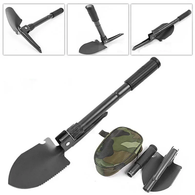 

1PC Engineer Shovel Shovel Outdoor Multifunctional Folding Shovel Vehicle Camping Fishing Pickaxe