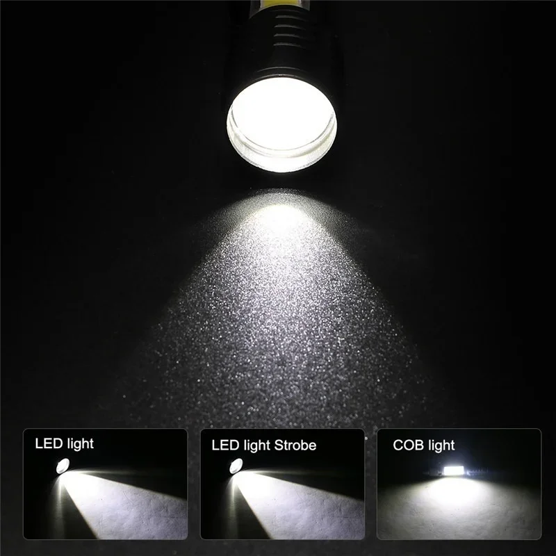 Built In Battery XP-G Q5 Zoom Focus Mini Led Flashlight Torch Lamp Lantern 2000Lumen Adjustable Penlight Waterproof T6 Led Light