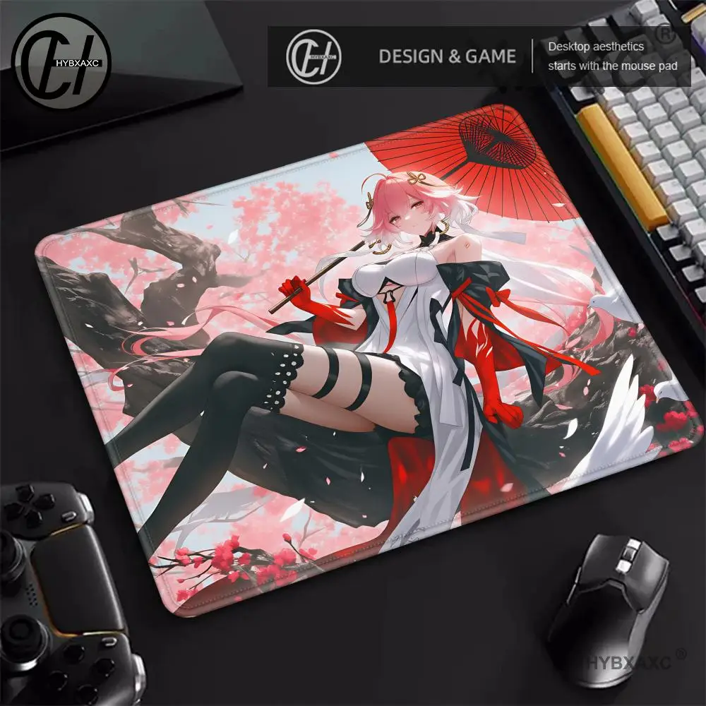 

HYBXAXC Japanese Anime Gaming MousePad Extended Desk Mat Printed Rubber Base E-Sports Precision Mousepad for Gamer Desk Setup