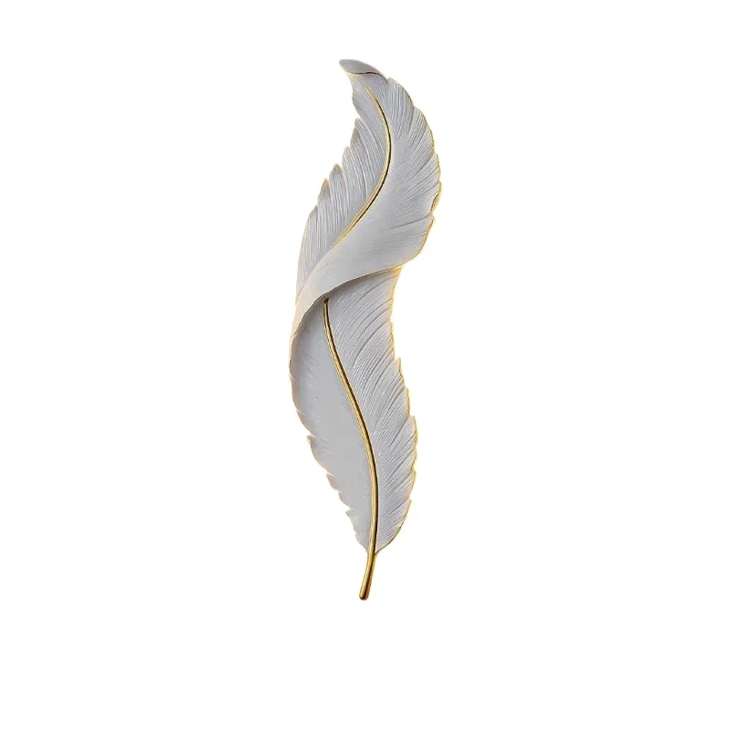 LED feather background wall light aisle porch bedroom three-color dimming wall light
