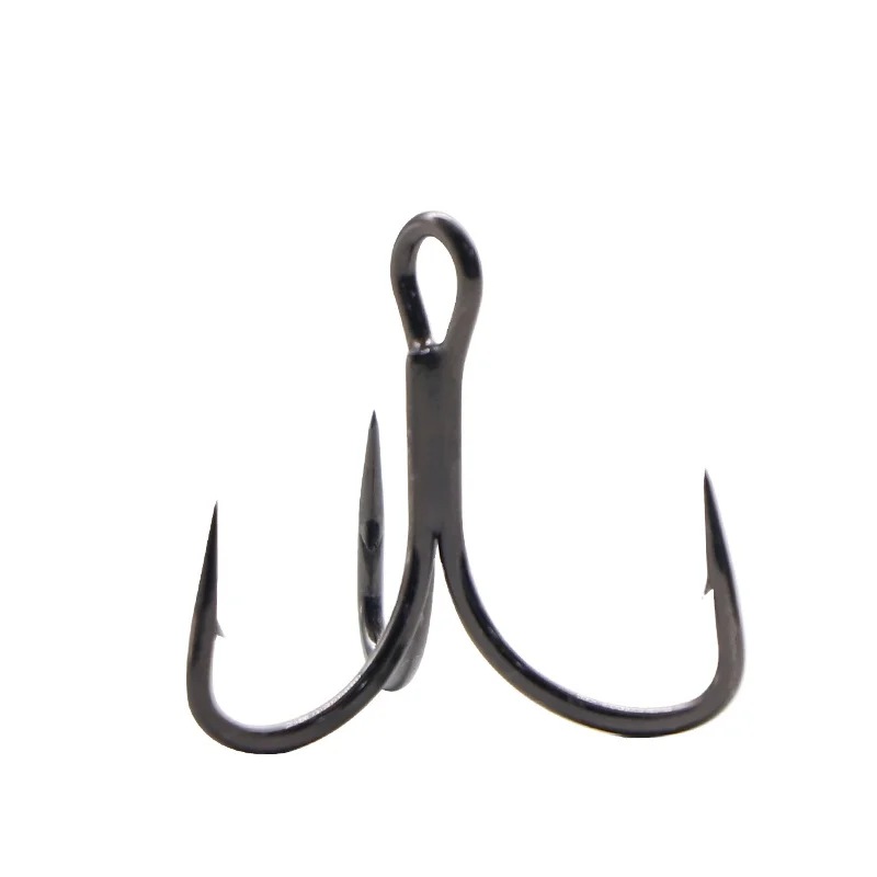 MUSTAD TG76NP-BN 1000PCS Fishing Treble Hooks T-Gloove Point Round Bend Super Antirust Hook Fishing Hooks