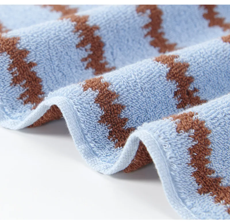 Cotton Striped Bath Towels Set - 1/4/6pcs Thick Soft Non-Shedding Hand Bath Towels 34x74cm 70x140cm for Bathroom Kids Gift