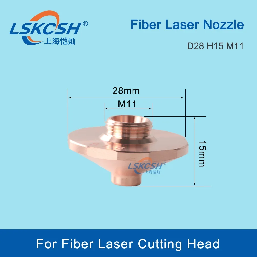   Lasermondstuk Enkellaags 1.2 1.3 1.5 1.6mm Dia28 M11 Voor Raytools BS12K Hans Boci Fiber Lasersnijkop