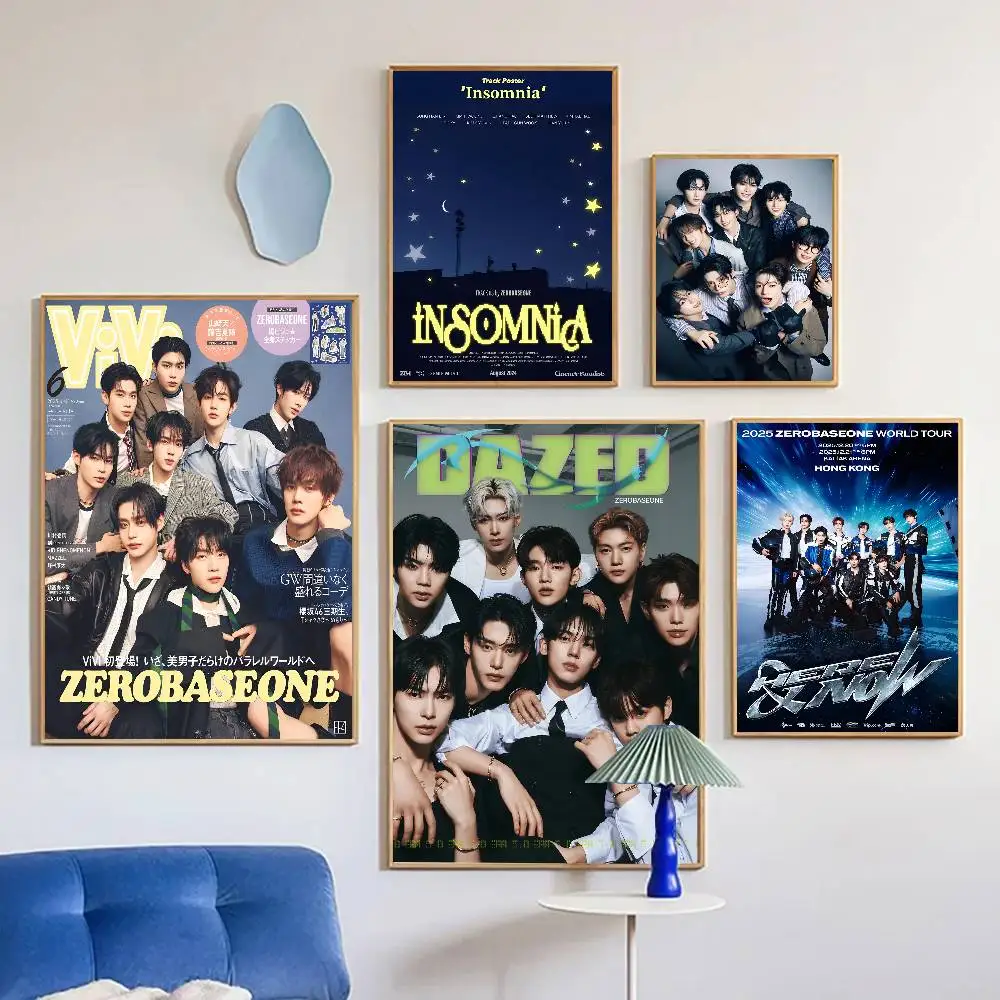Korean Group K-POP ZB1 Poster Self-adhesive Art Room Entrance Restaurant Wall Decor Art Painting - view 5