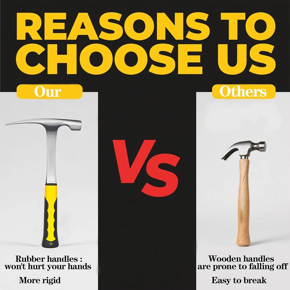 

BAAJ-30Oz Молоток Tinner's Hammer из кованой стали для листового металла с амортизирующей ручкой для HVAC, сварки и металла