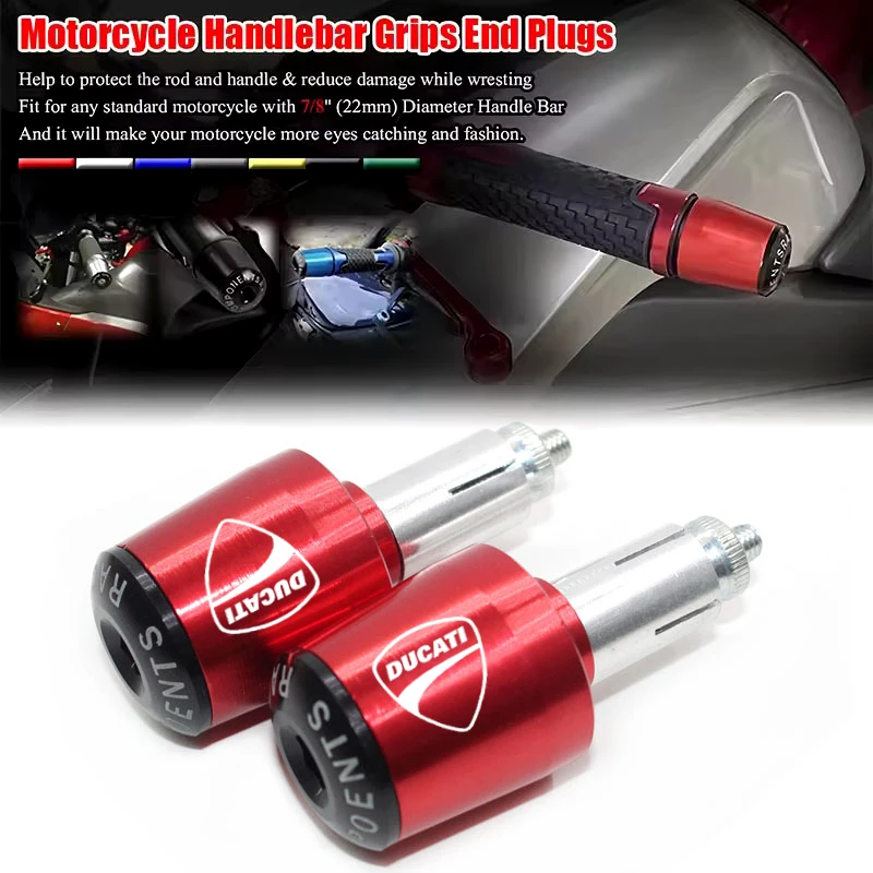 Ajuste para Ducati Monster 400 620 695 696 750 795 796 821 937 Multistrada 950 1000 1100 extremos de motocicleta tapa de manillar tapón final