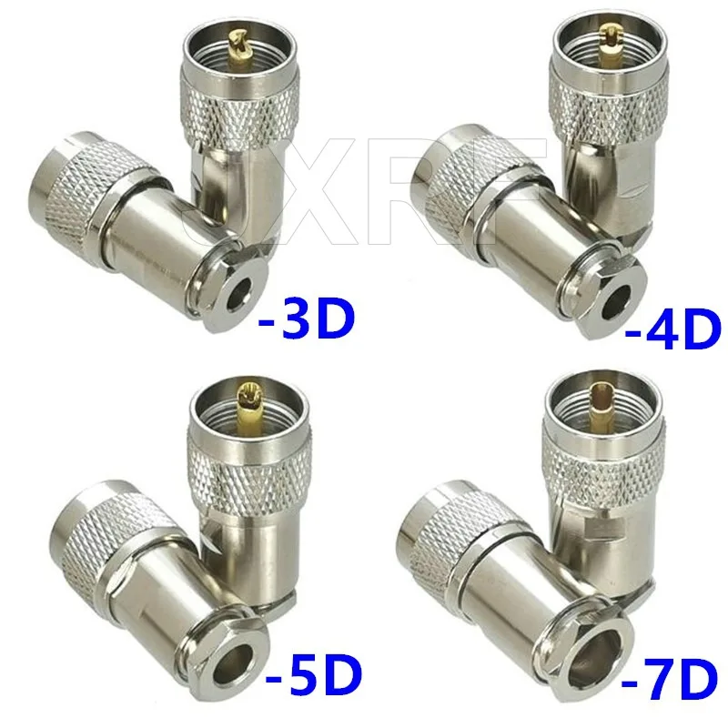 

Connector PL259 UHF male assembly-3D 5D 7D for RG58 RG8X LMR400 wire