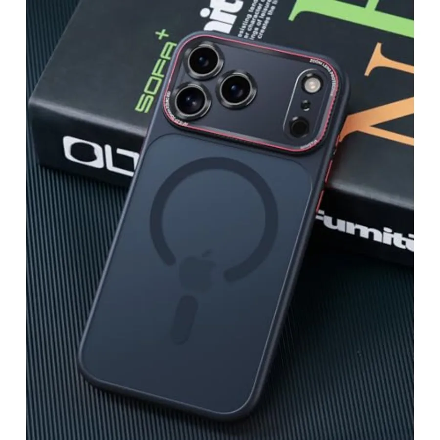 Capa magnética para iPhone 17 Pro Max 6,9 '' com proteção integrada de câmera Compatibilidade perfeita com grau militar MagSafe