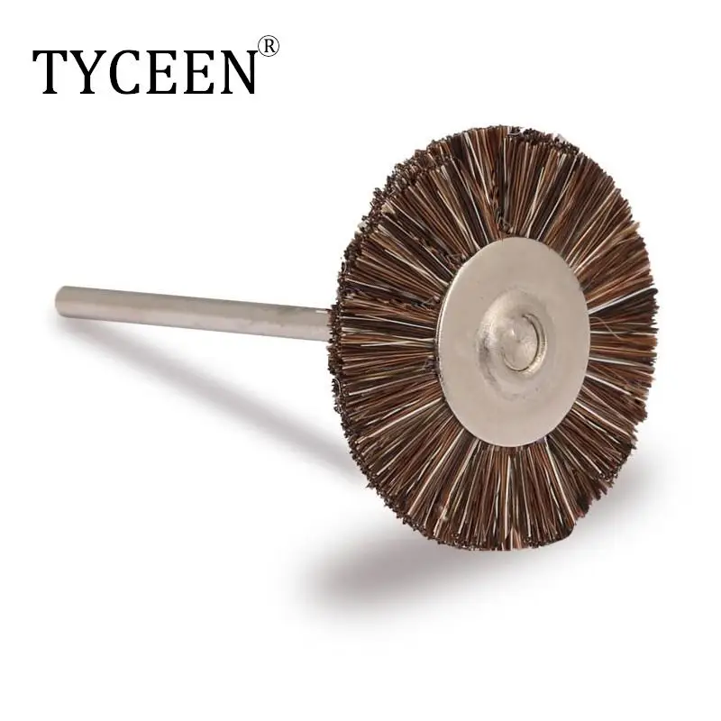 10pcs Dental Lab Horse Hair Brush Polishers Polishing Wheel for Low speed straight handpiece Teeth polisher Material 2.35mm