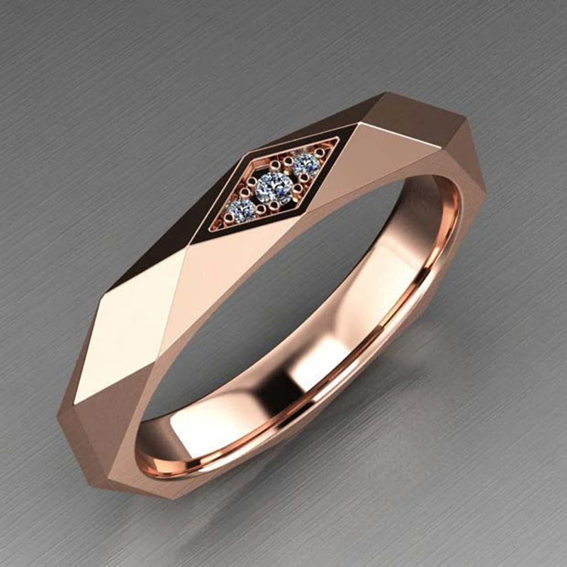 Hot Selling Europe And The United States Creative Simple Accessories Real Gold Plating Inlaid Zircon Women\'s Ring