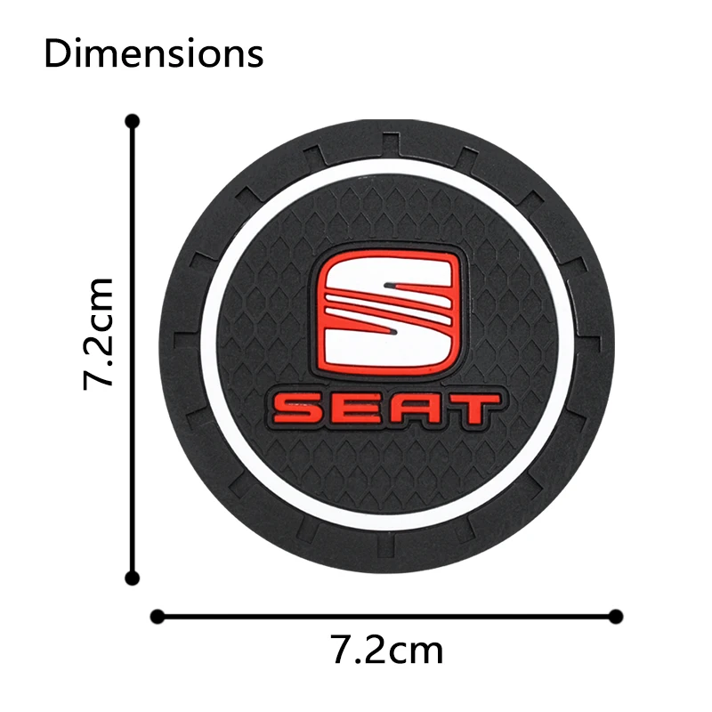 Sottobicchiere per auto Tappetino antiscivolo Portabicchieri per SEAT FR Cupra Leon 2 MK2 MK3 5F Ibiza 6L 6J Altea Alhambra Accessori auto