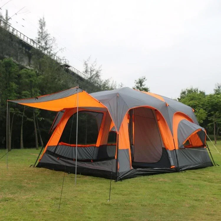 MOQI Outdoor 5 To 10 Person Two Bedrooms And One Bedroom Luxury Tent Waterproof Family Camping Tents Adjustable Feet
