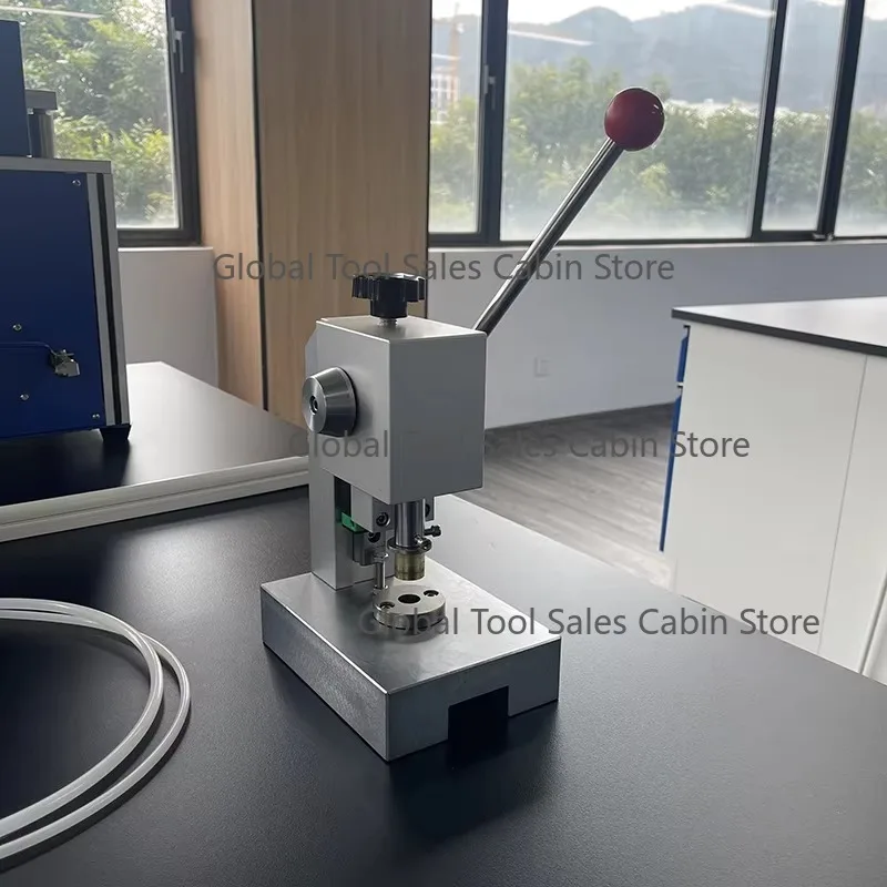 Coin Cell Lab Research Manually Operated Steel Mental Hole Punching Machine Disc Cutter With Punching Die