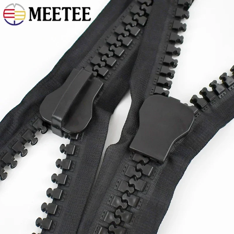 Meetee 1/2M 30# Resin Zipper with Slider Extra Large Outdoor Tent Zip Tapes Repair Kit Zippers Puller Sewing Closure Accessories