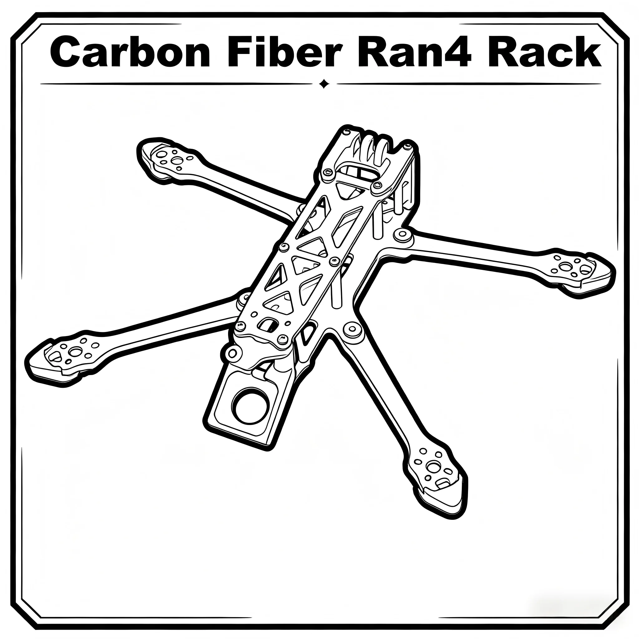 B-CUBE Ran4 4inch FPV Drone Frame Kit Carbon Fiber Racing Drone Quadcopter INAV Beatflight F722 F745 Ardupilot Flight Control
