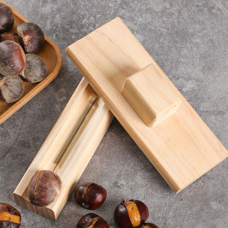 ترقية فتاحة الكستناء دليل الجوز فتاحة كستناء خشبي فتاحة الجوز الكستناء البقان البندق اللوز قذيفة أداة إزالة الصواميل #3