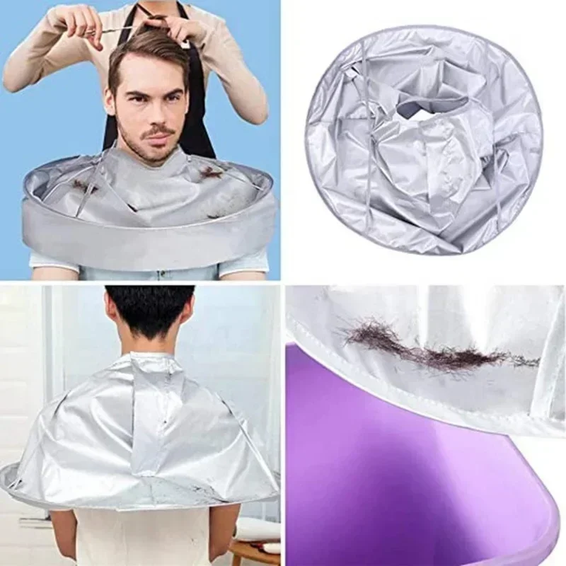 Creative DIY Apron Hair Cutting Cloak Coat Salon Barber Stylist Cape Umbrella Haircut Cloak Hairdressing Home Cleaning Protector